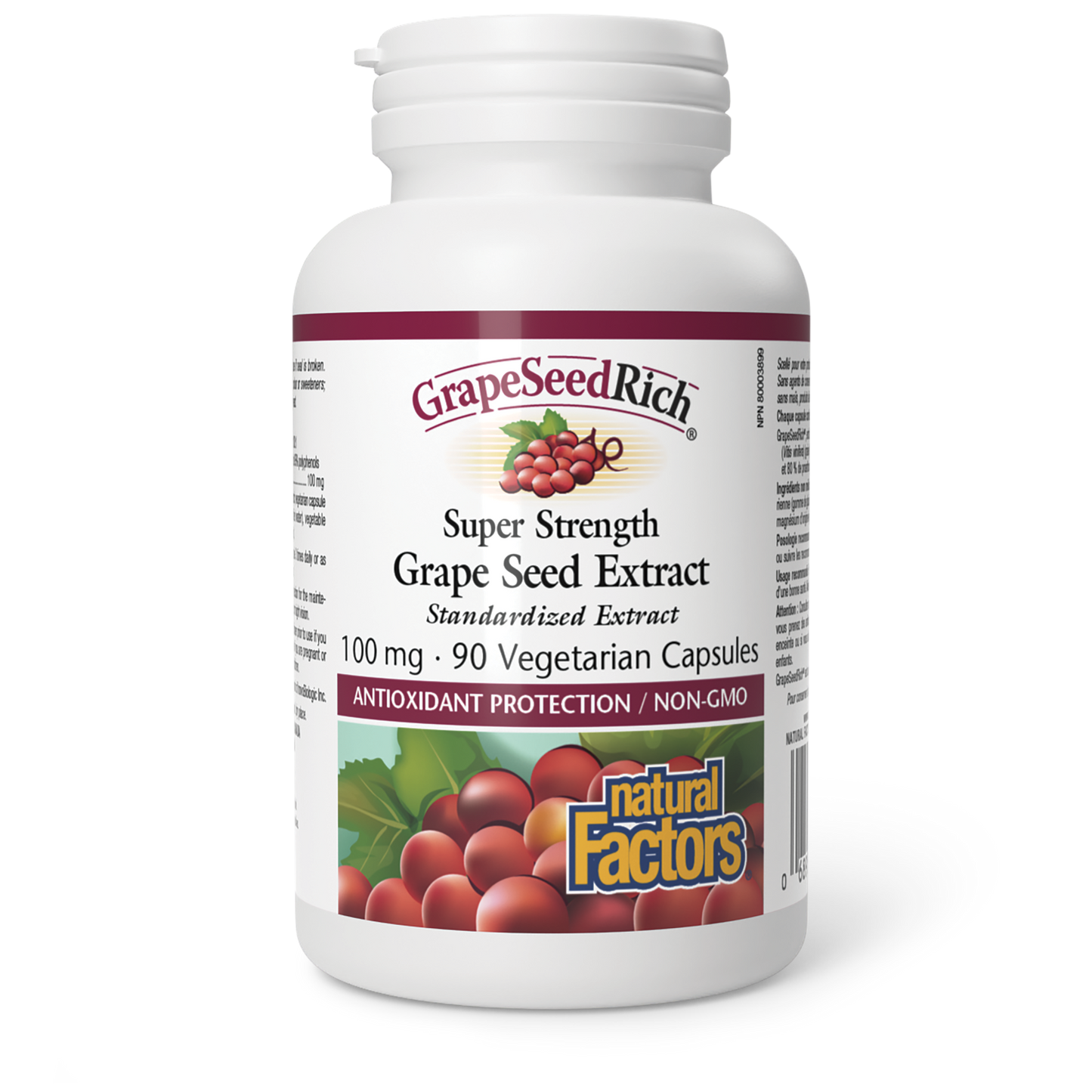 Natural Factors - GRAPESEEDRICH SUPER STRENGTH GRAPE SEED EXTRACT- 100 mg