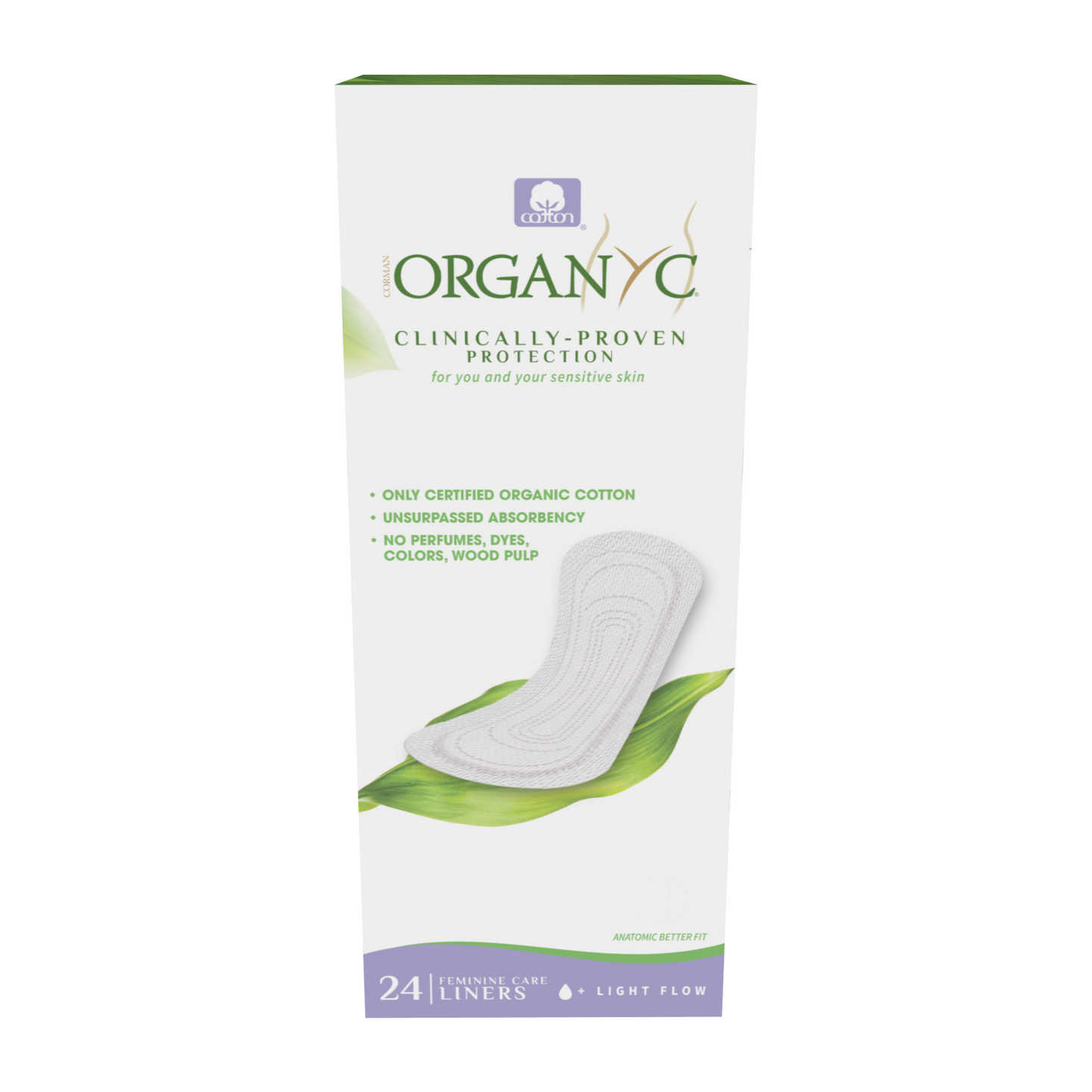 Organyc - ORGANIC COTTON LIGHT FLOW PANTY LINERS