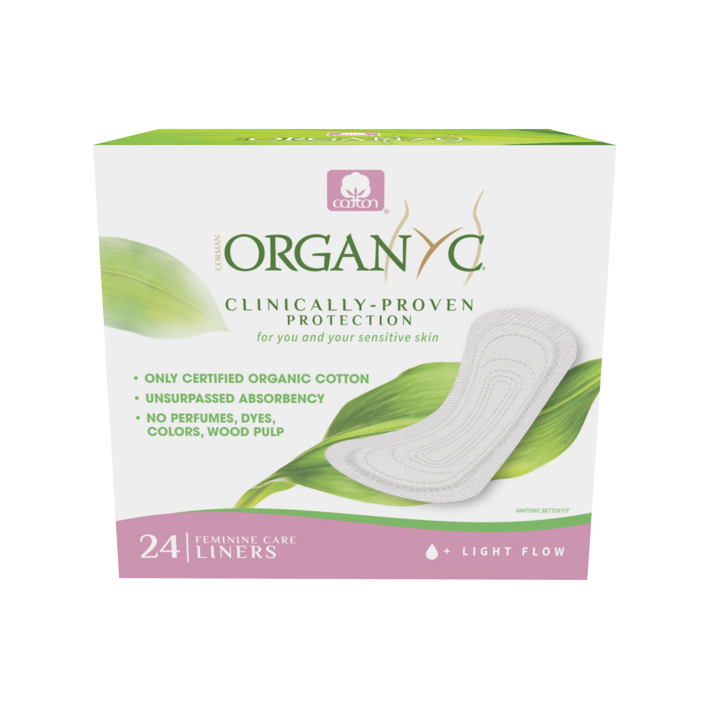 Organyc - ORGANIC COTTON LIGHT FLOW PANTY LINERS