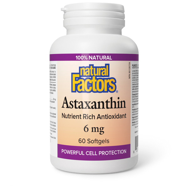 Natural Factors - Astaxanthin 6mg 60sgel