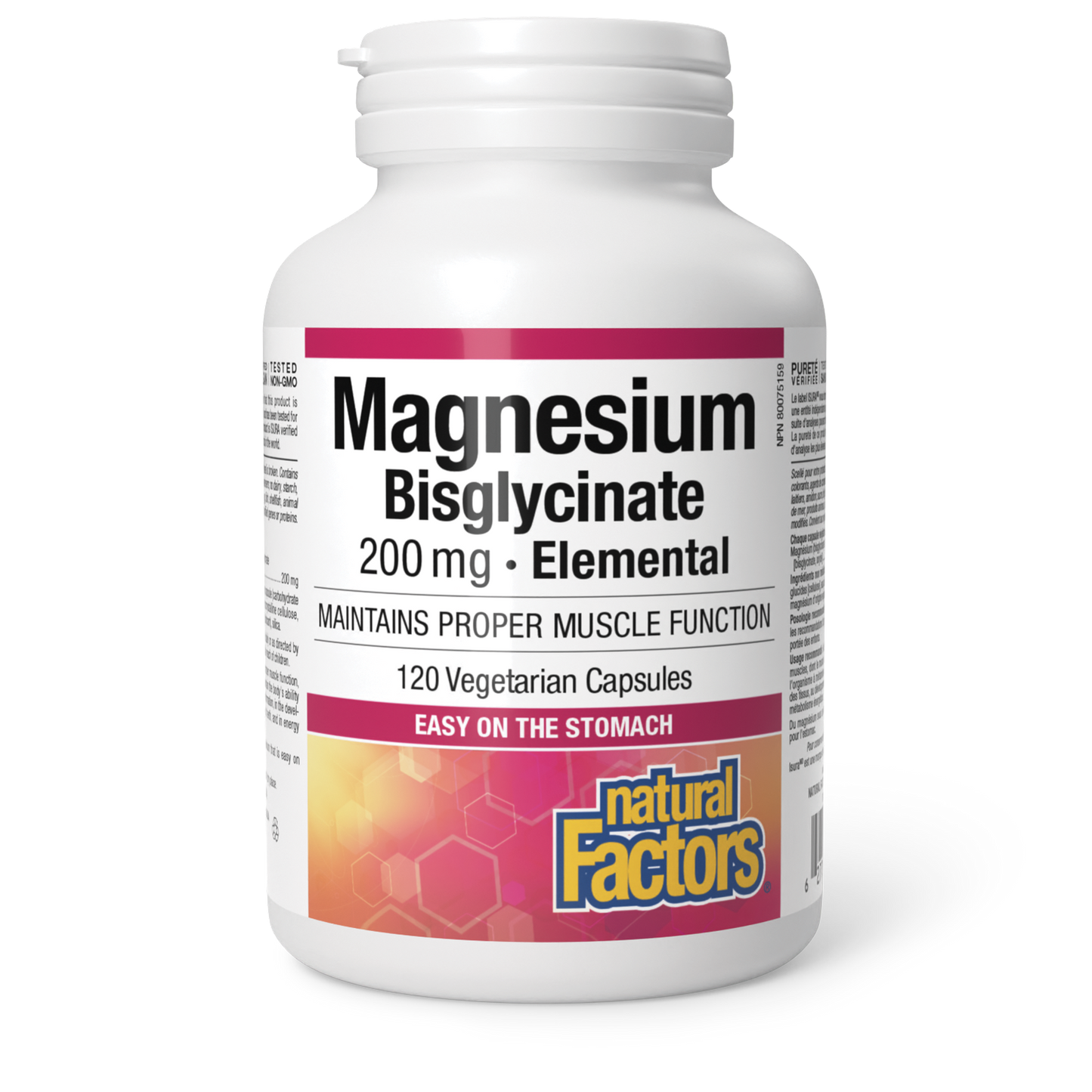 Natural Factors - MAGNESIUM BISGLYCINATE ELEMENTAL - 200 mg