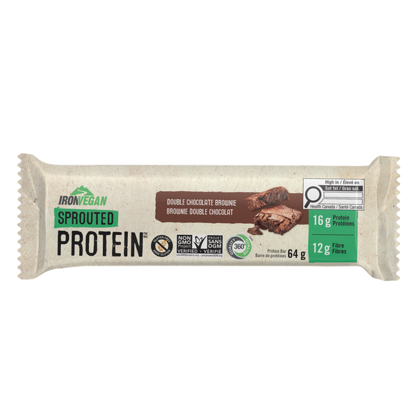 Iron Vegan - SPROUTED PROTEIN BAR - Double Chocolate Brownie