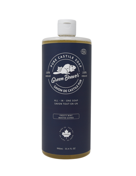 Green Beaver - Green Beaver All In One Pure Castille Soap Frosty Mint 990ml