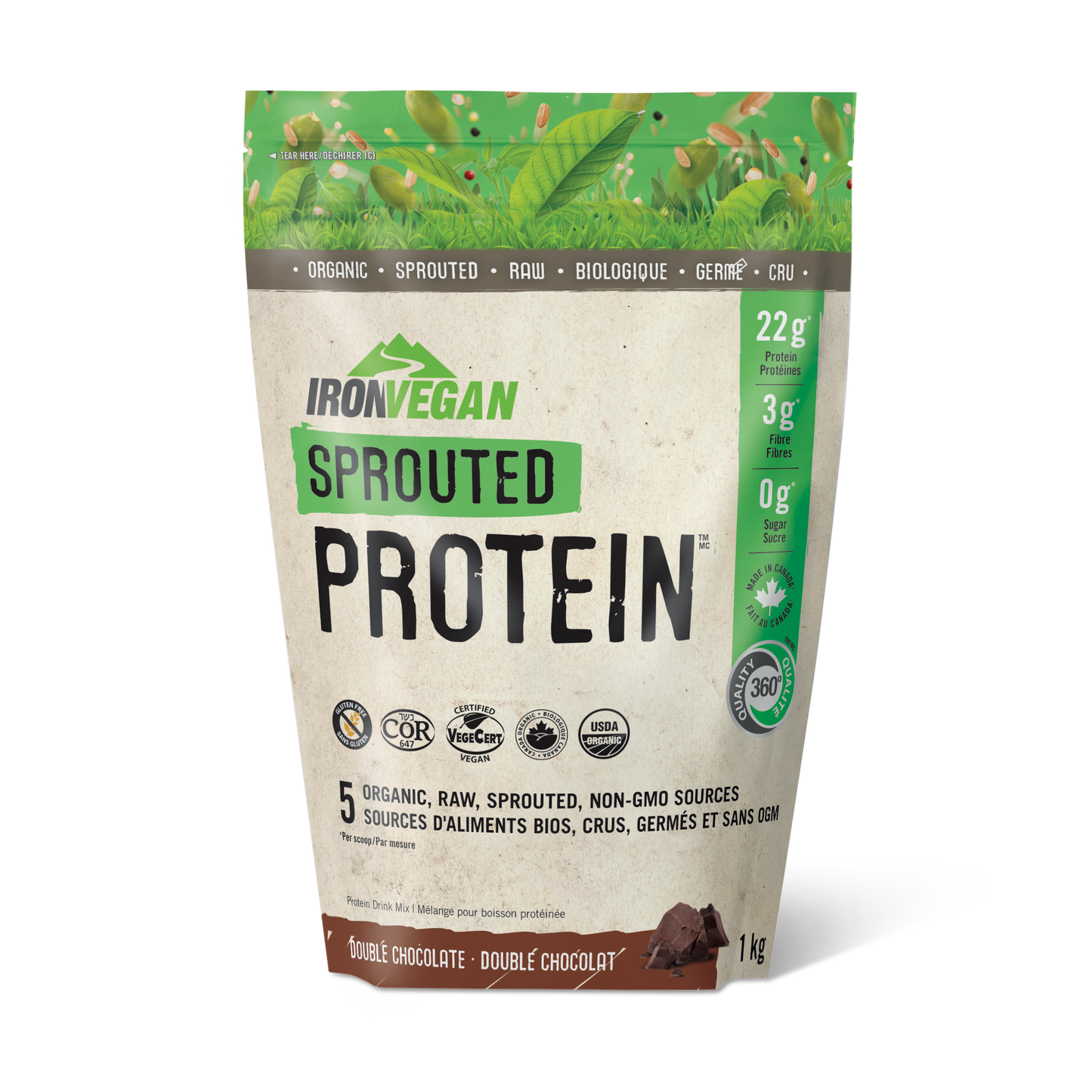 Iron Vegan - SPROUTED PROTEIN - Double Chocolate