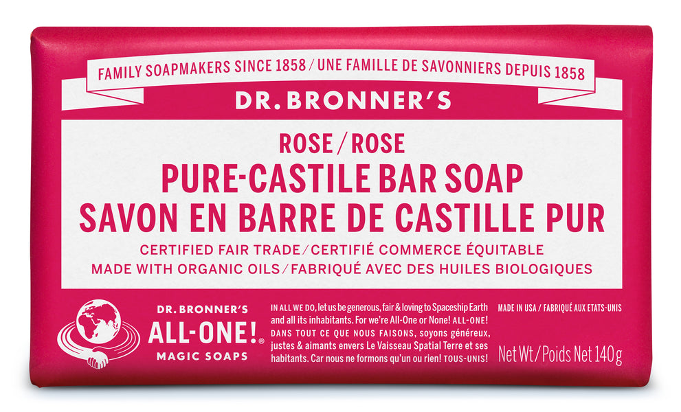 Dr. Bronner's - PURE CASTILE BAR SOAP - Rose