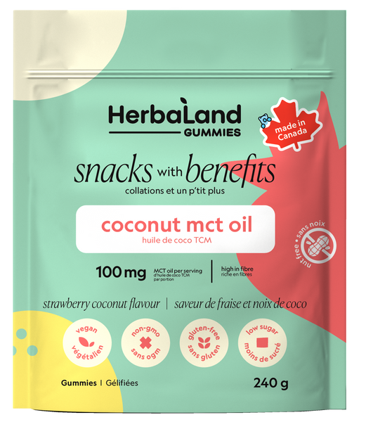 Herbaland - Herbaland Snack w/Benefits Coconut MCT Gummies 240g