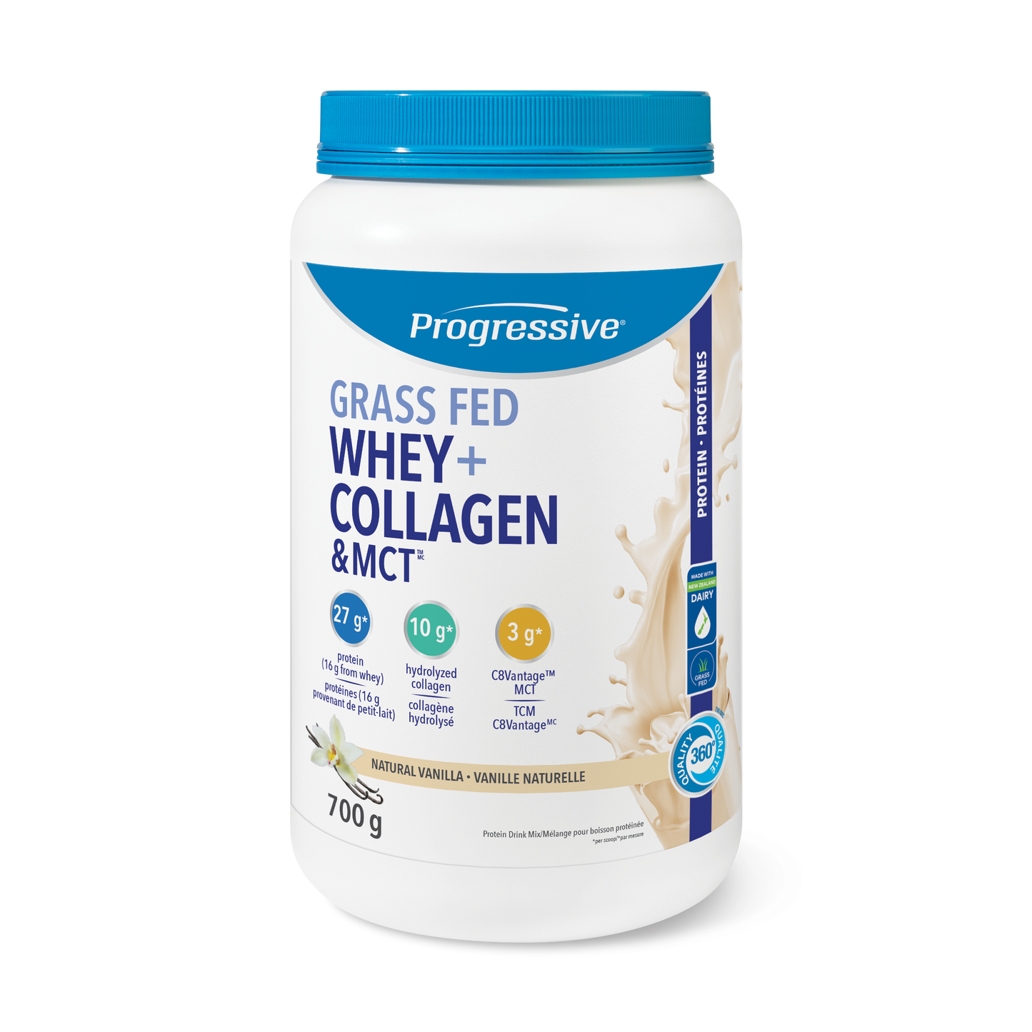 Progressive - GRASS FED WHEY + COLLAGEN & MCT - Natural Vanilla