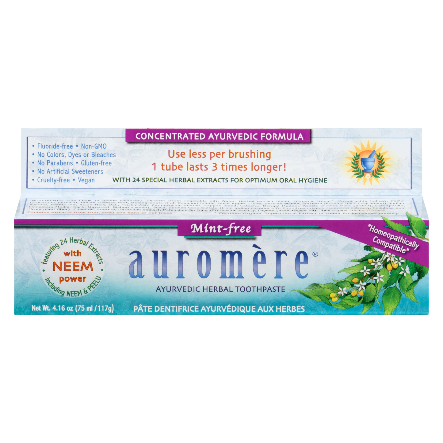 Auromere - AYURVEDIC TOOTHPASTE - MINT FREE