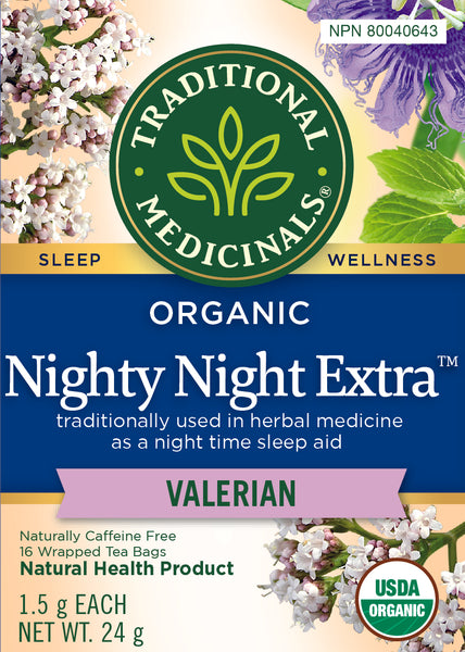 Traditional Medicinals - ORGANIC NIGHTY NIGHT TEA EXTRA - Valerian