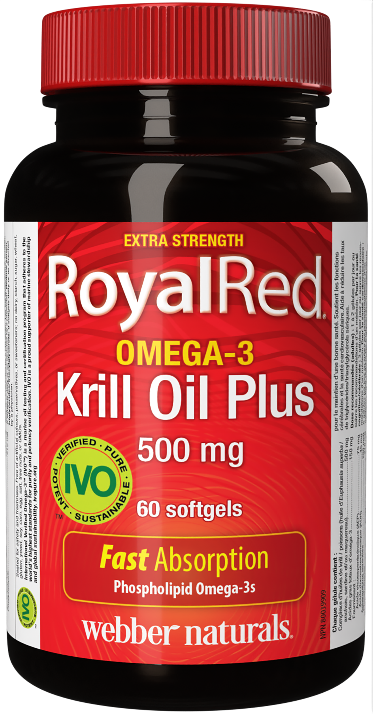 Webber Naturals - ROYALRED OMEGA-3 KRILL OIL PLUS - 500 mg