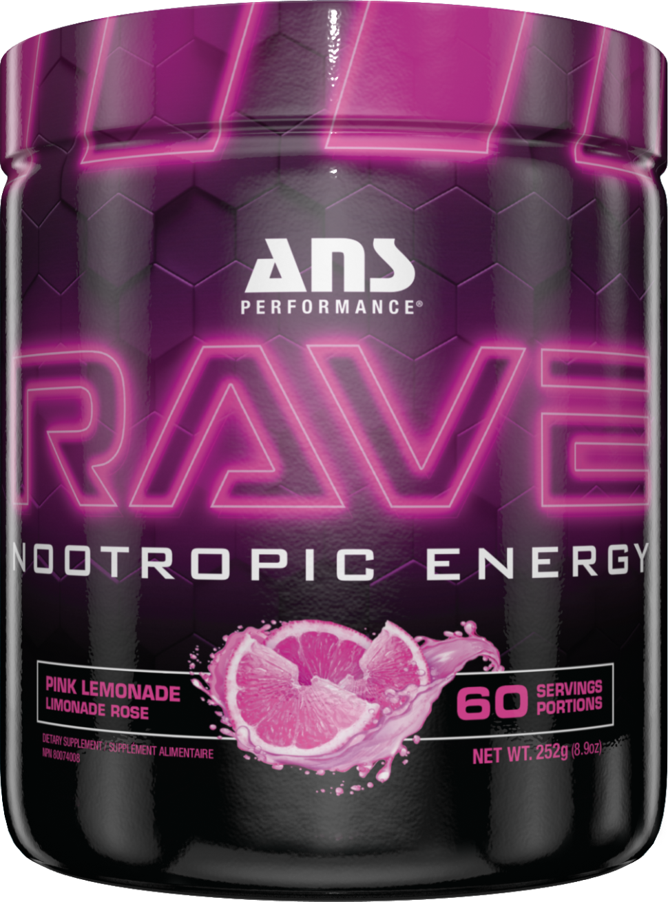 ANS Performance - RAVE NOOTROPIC ENERGY - Pink Lemonade