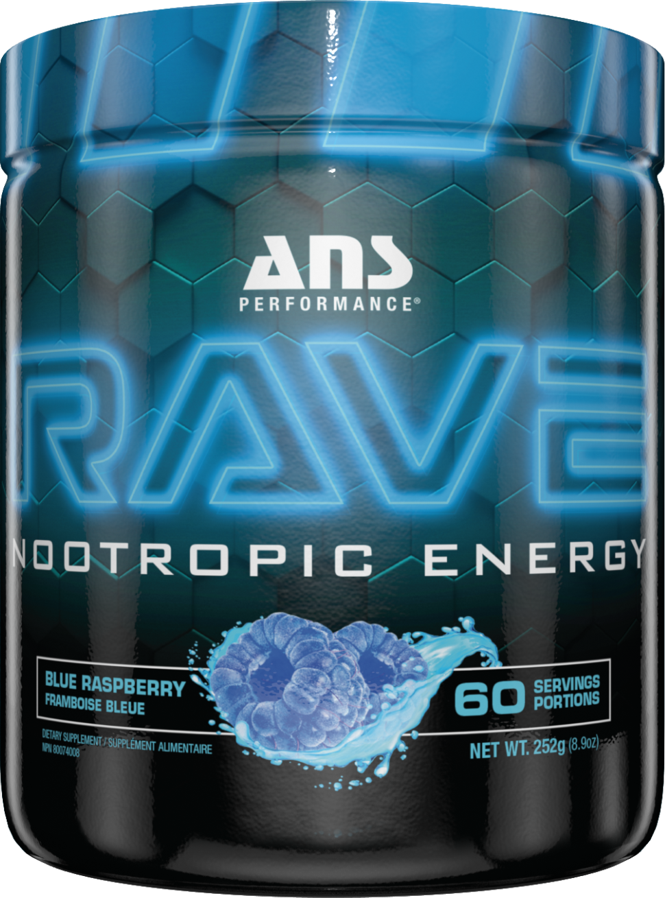 ANS Performance - RAVE NOOTROPIC ENERGY - Blue Raspberry