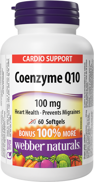 Webber Naturals - COENZYME Q10 - 100 mg - Bonus Size