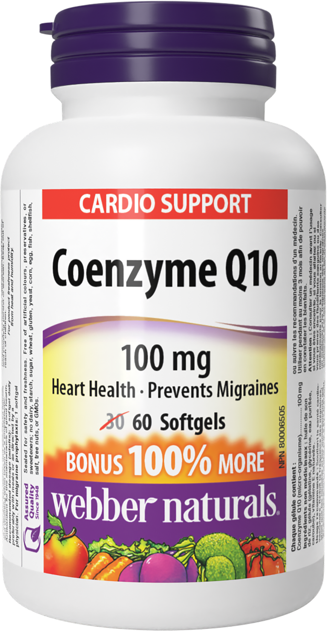 Webber Naturals - COENZYME Q10 - 100 mg - Bonus Size