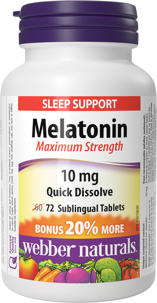 Webber Naturals - MELATONIN - 10 mg - Bonus Size