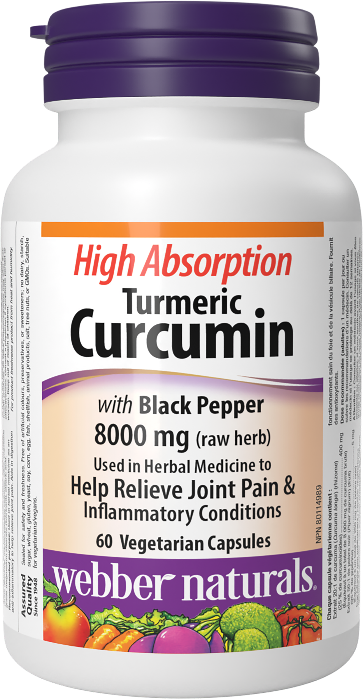 Webber Naturals - HIGH ABSORPTION TURMERIC CURCUMIN