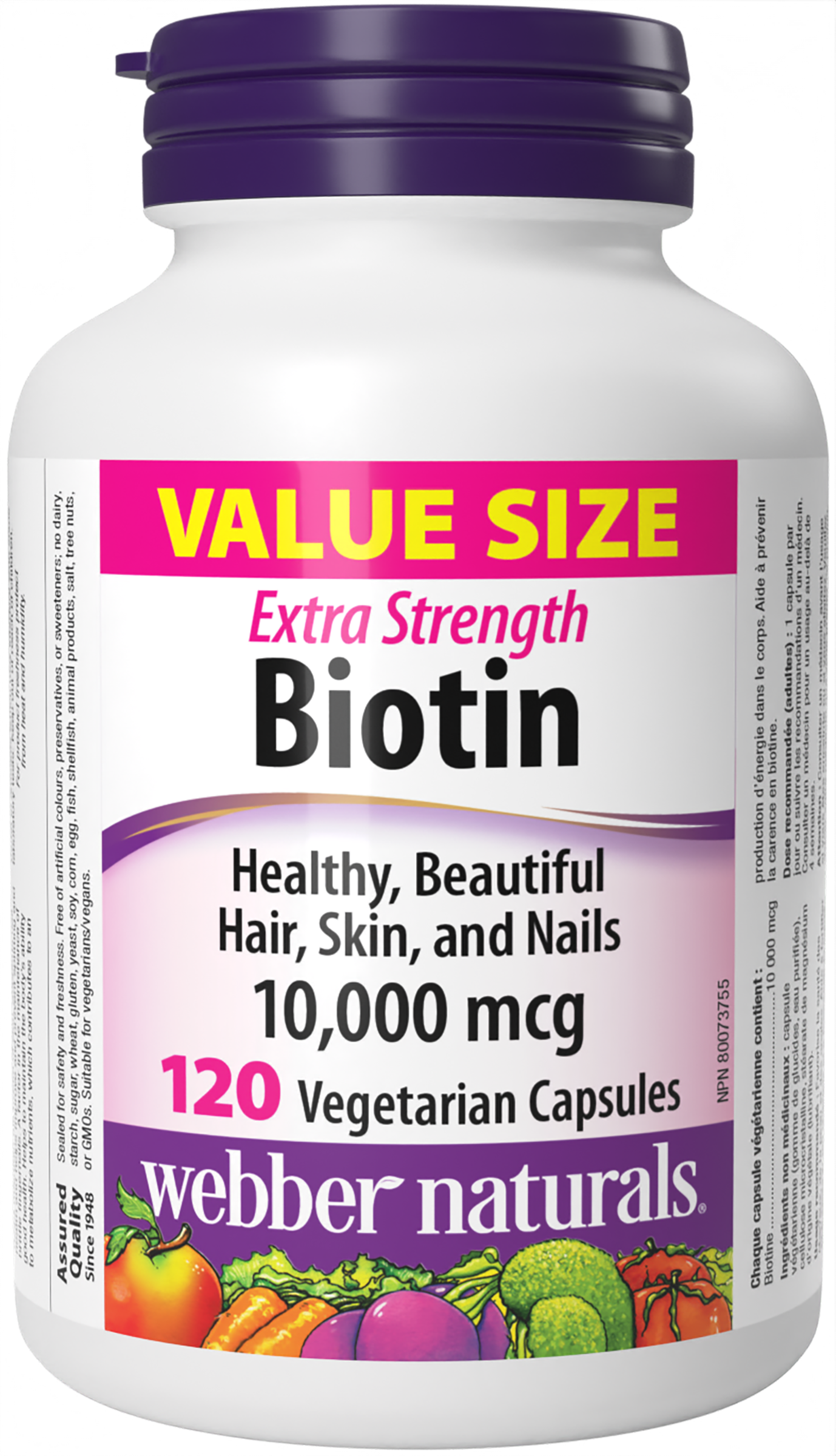 Webber Naturals - EXTRA STRENGTH BIOTIN -  10,000 mcg