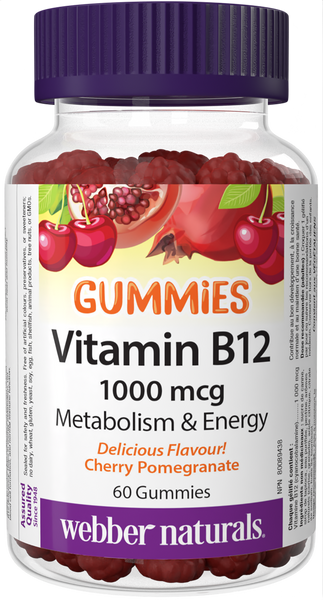 Webber Naturals - Webber Naturals Vit B12 1000mcg 60gummies