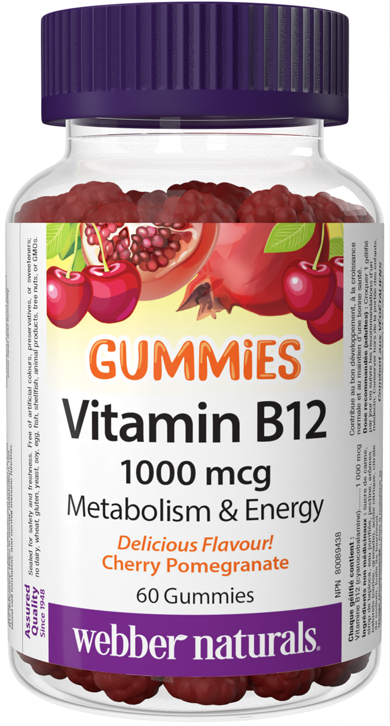 Webber Naturals - Webber Naturals Vit B12 1000mcg 60gummies