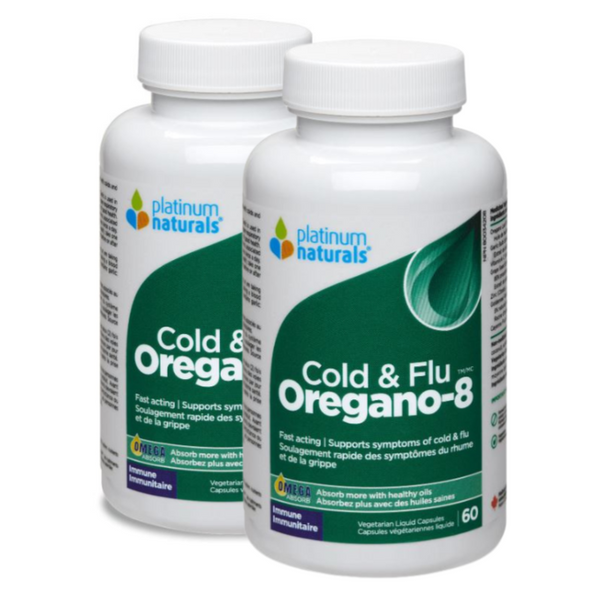 Platinum Naturals - COLD & FLU OREGANO-8 - Duo Pack