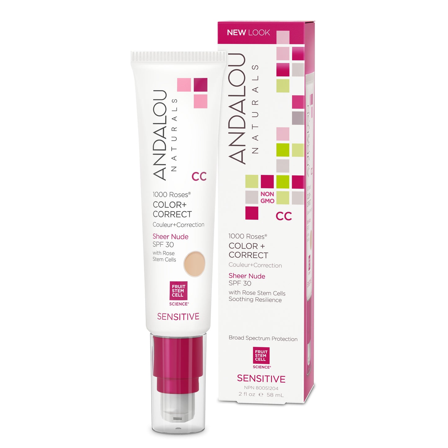 Andalou Naturals - 1000 ROSES COLOUR + CORRECT - Sheer Beige SPF 30