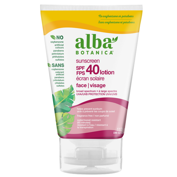 Alba Botanica - FACIAL SUNSCREEN LOTION SPF 40