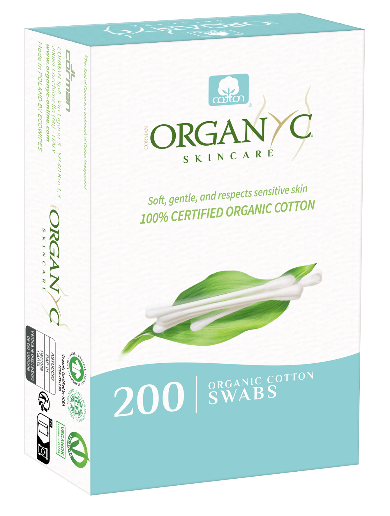 Organyc - BEAUTY COTTON WOOL SWABS