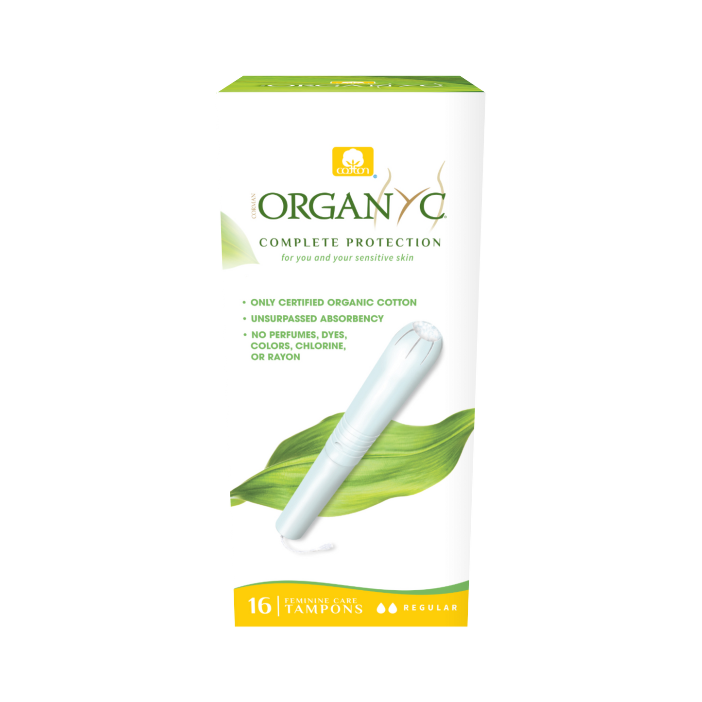 Organyc - ORGANIC COTTON TAMPONS - Regular with Applicator