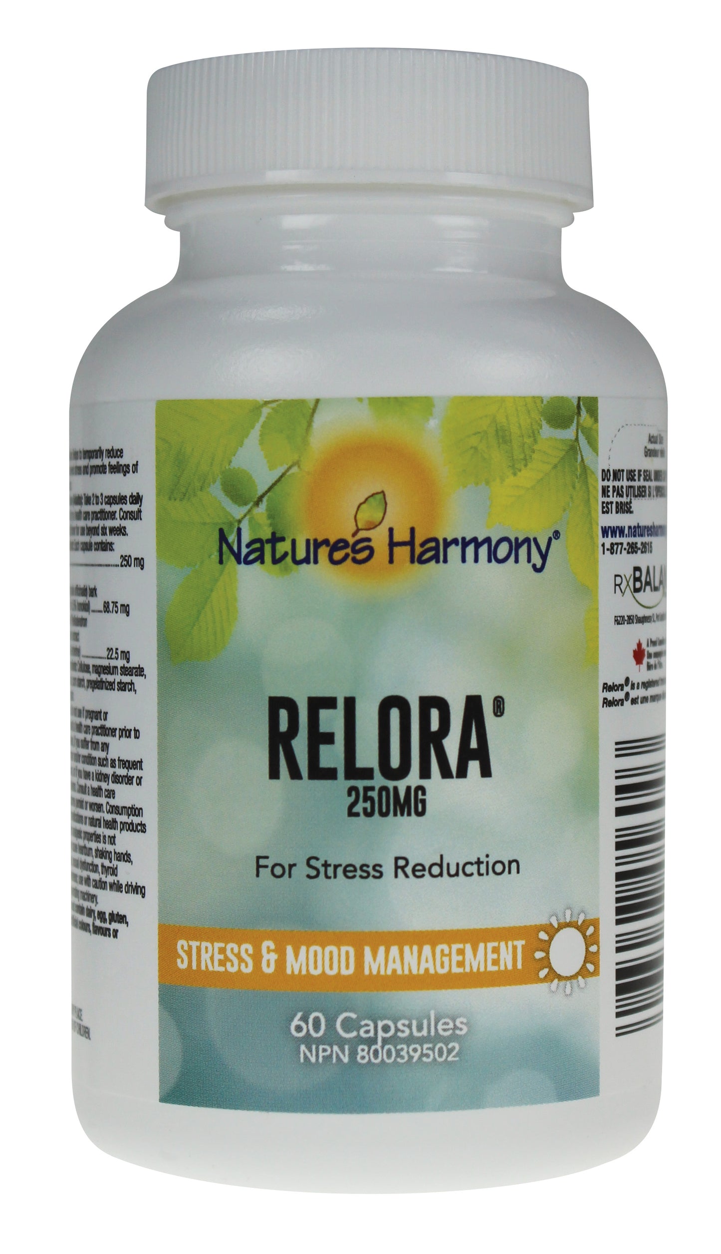 Nature's Harmony - RELORA - 250 mg