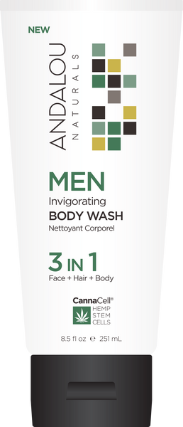 Andalou Naturals - MEN INVIGORATING BODY WASH 3 IN 1