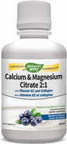 Nature's Way - CALCIUM & MAGNESIUM 2:1 VIT K2 & COLLAGEN - Blueberry