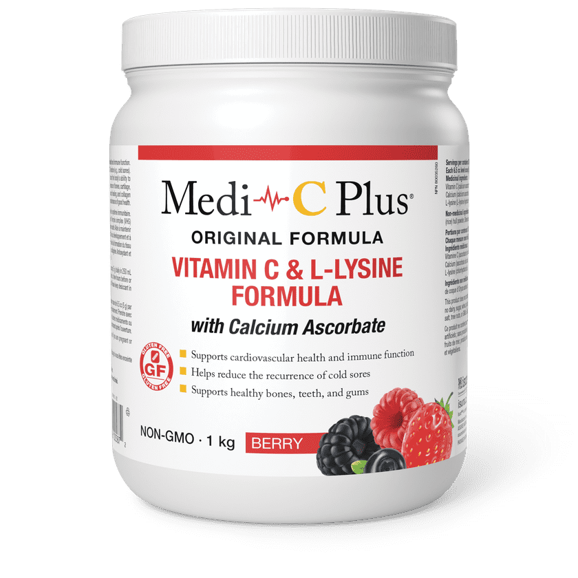 Medi-C Plus - VITAMIN C & L-LYSINE FORMULA WITH CALCIUM ASCORBATE - Citrus