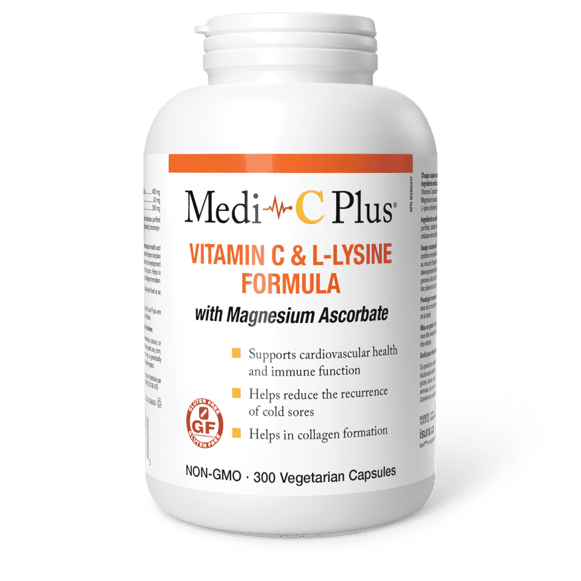 Medi-C Plus - VITAMIN C & L-LYSINE FORMULA WITH CALCIUM ASCORBATE - Unflavoured