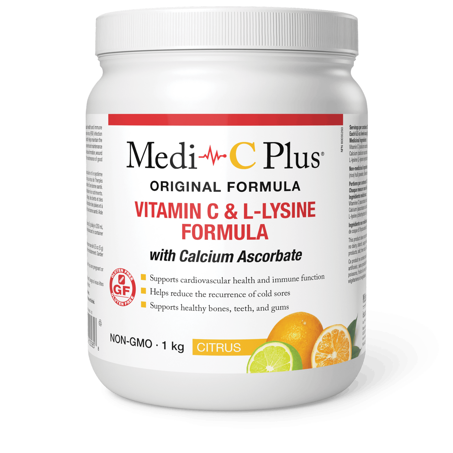 Medi-C Plus - VITAMIN C & L-LYSINE FORMULA WITH CALCIUM ASCORBATE - Citrus