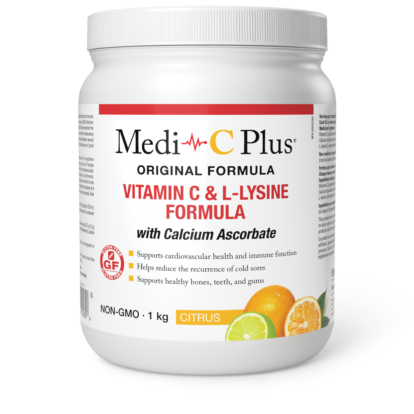 Medi-C Plus - VITAMIN C & L-LYSINE FORMULA WITH CALCIUM ASCORBATE - Citrus