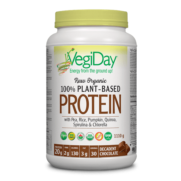 VegiDay - RAW ORGANIC PLANT-BASED PROTEIN - Decadent Chocolate