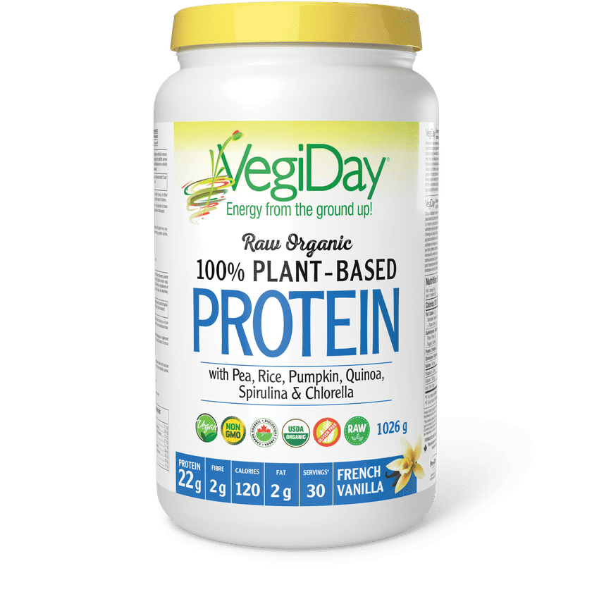 VegiDay - RAW ORGANIC PLANT-BASED PROTEIN - French Vanilla