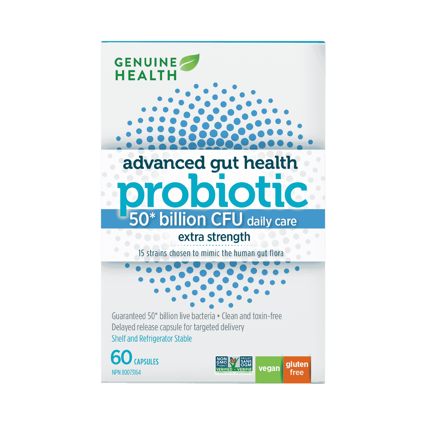 Genuine Health - ADVANCED GUT HEALTH PROBIOTIC 50 BILLION EXTRA STRENGTH