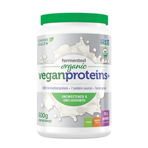 Genuine Health - FERMENTED ORGANIC VEGAN PROTEINS+ - Unsweetened & Unflavoured