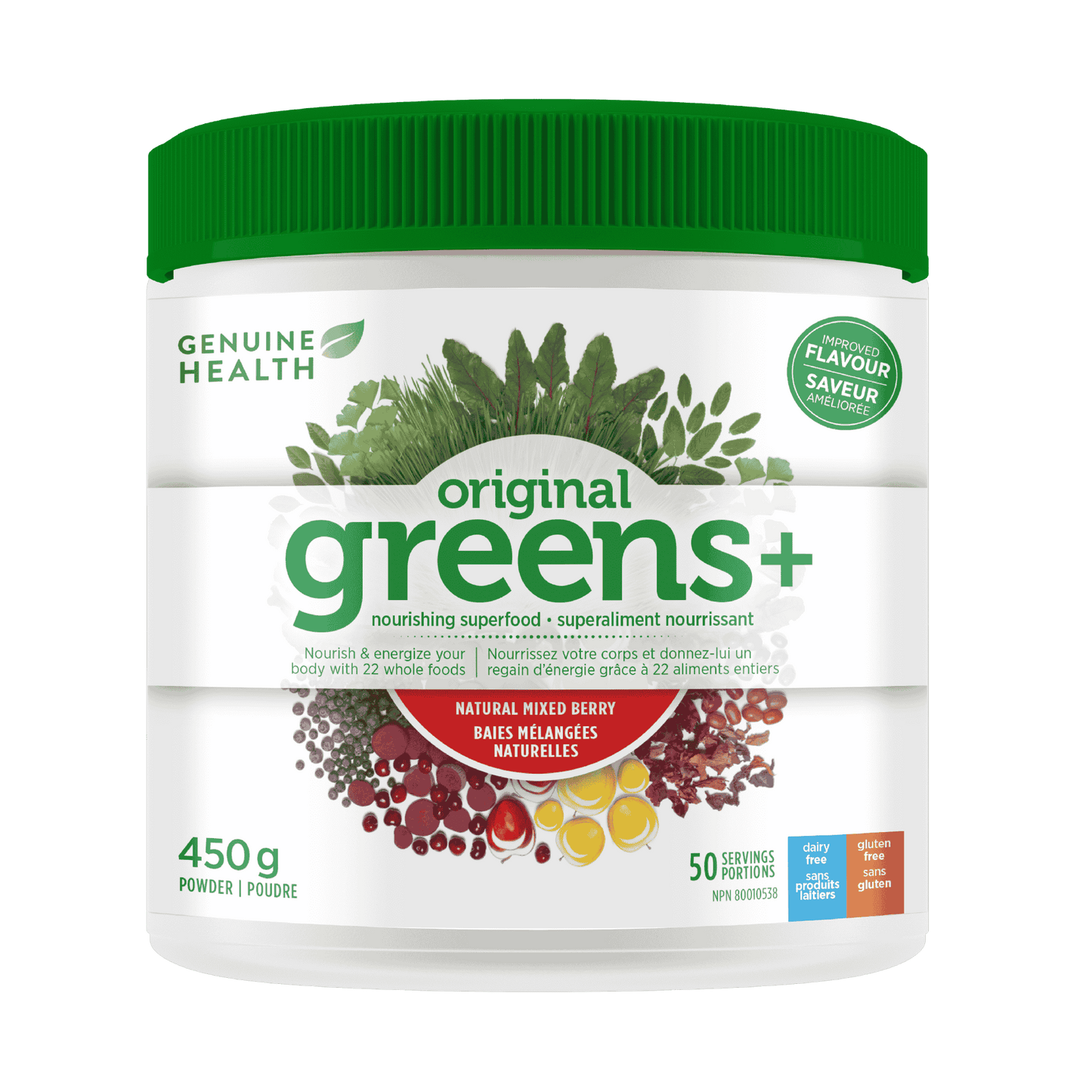 Genuine Health - GREENS+ - NATURAL MIXED BERRY