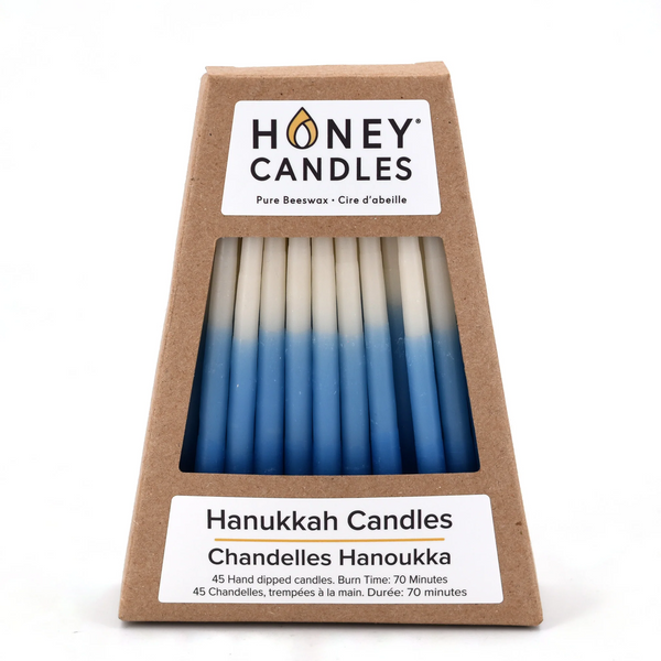 Honey Candles - Honey Candles Hanukkah Candles White & Blue    (45) pack