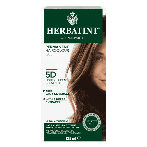 Herbatint - PERMANENT HAIRCOLOUR GEL - 5D LIGHT GOLDEN CHESTNUT