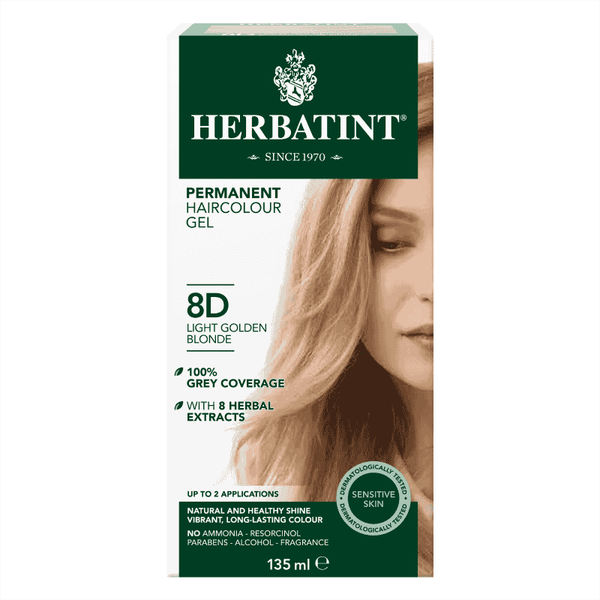 Herbatint - PERMANENT HAIRCOLOUR GEL - 8D LIGHT GOLDEN BLONDE