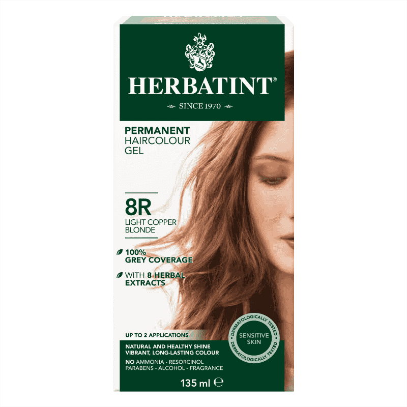 Herbatint - PERMANENT HAIRCOLOUR GEL - 8R LIGHT COPPER  BLONDE