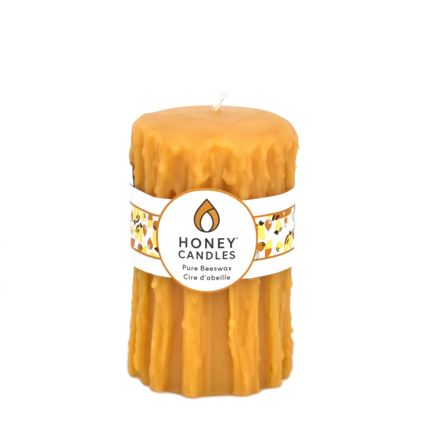 Honey Candles - Honey Candles Heritage Drip 5" Round Pillar Natural