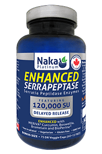 Naka - ENHANCED SERRAPEPTASE - 120,000 SU - Bonus Size