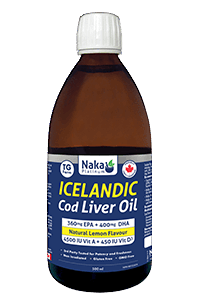 Naka - ICELANDIC COD LIVER OIL - Natural Lemon Flavour