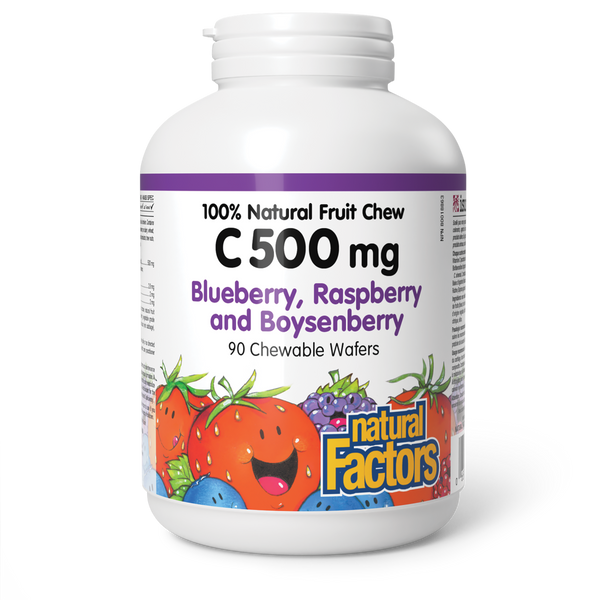 Thumbnail of Natural Factors - C 500 mg - Blueberry, Raspberry and Boysenberry