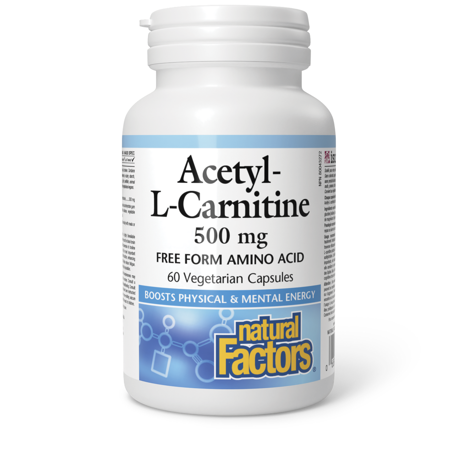 Natural Factors - ACETYL-L-CARNITINE - 500 mg