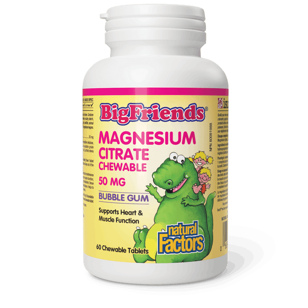 Thumbnail of Natural Factors - BIG FRIENDS MAGNESIUM CITRATE CHEWABLE - Bubble Gum